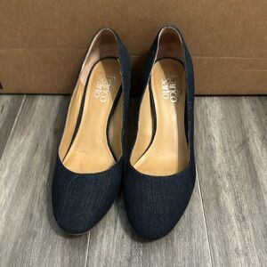 Franco Sarto Navy Blue Heels